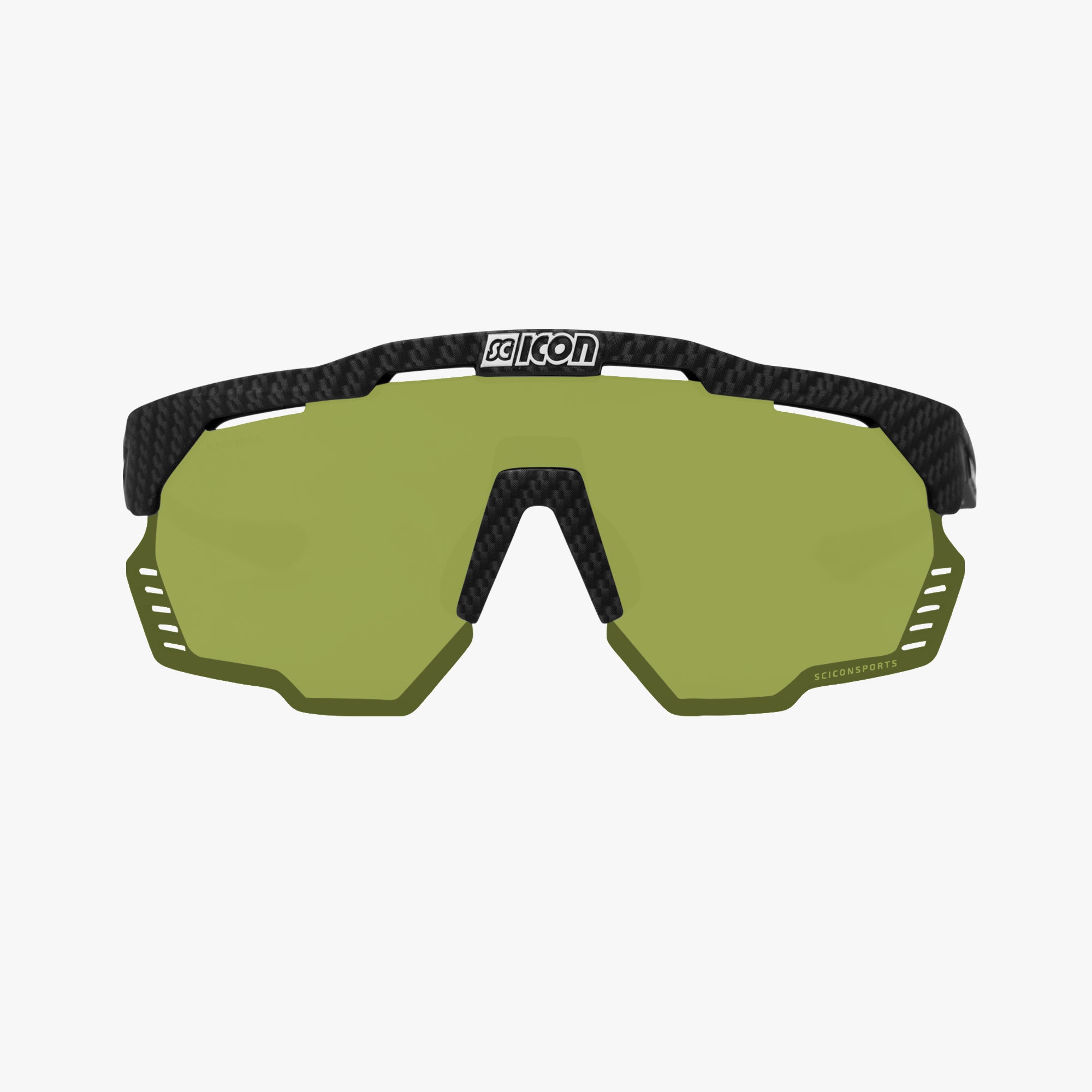 Scicon Occhiali Sportivi Aeroshade Kunken Carbon Opaco/Verde Saldi