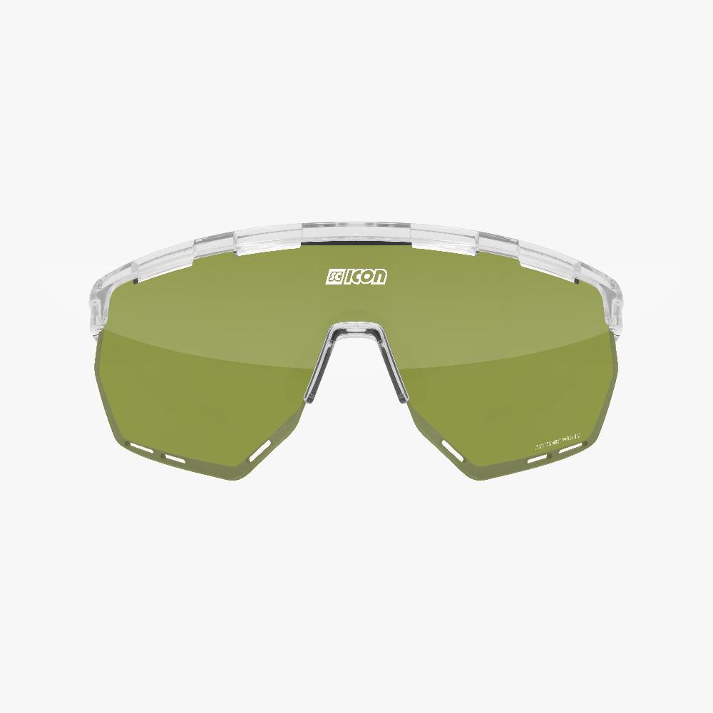 Scicon Occhiali Sportivi Aerowing Cristallo/Verde Vendita Calda