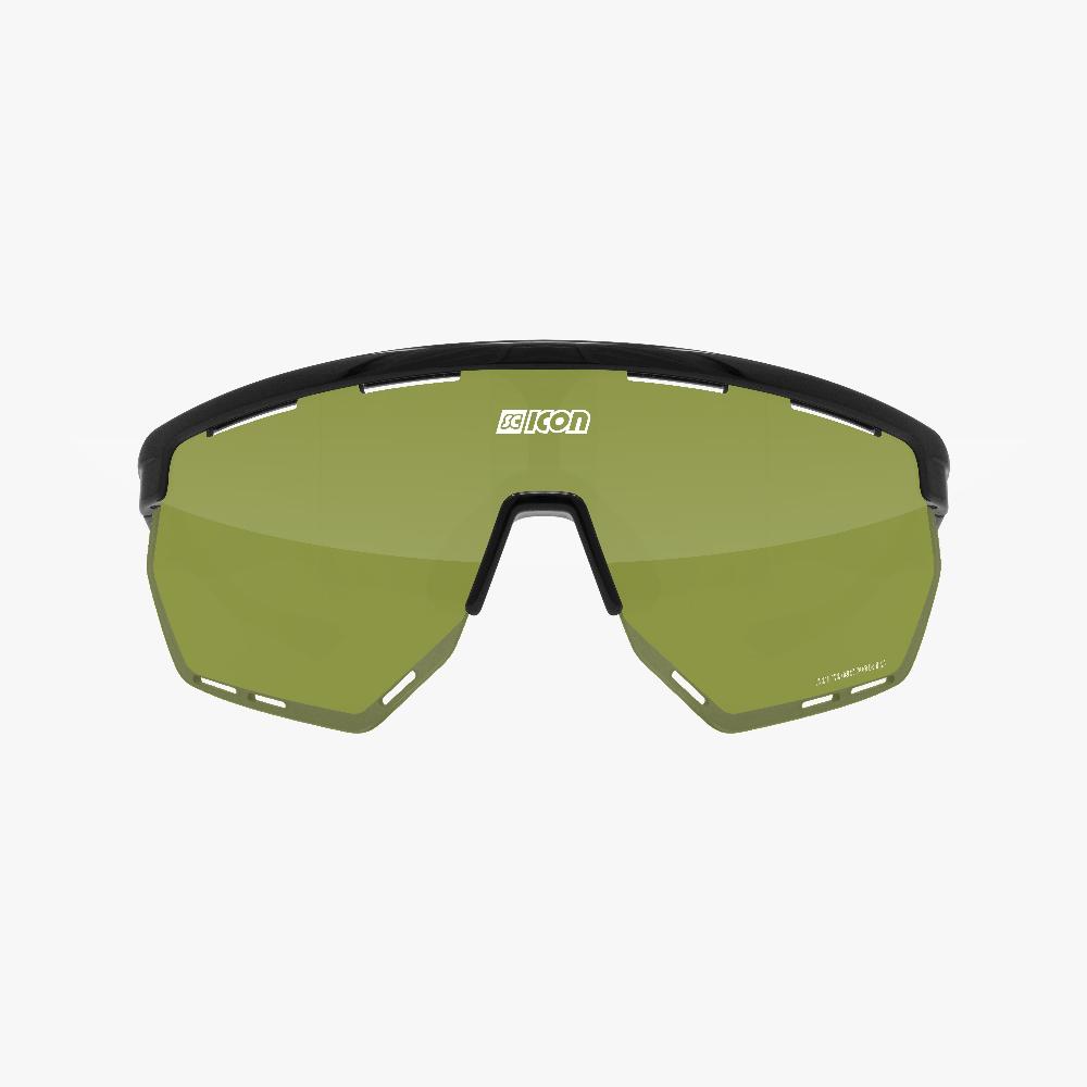 Scicon Occhiali Sportivi Aerowing Nero/Verde Saldi Di Fabbrica