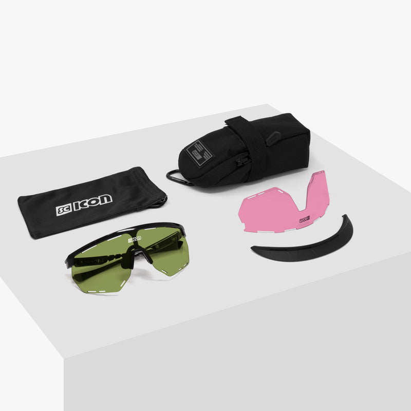 Scicon Occhiali Sportivi Aerowing Nero/Verde Saldi Di Fabbrica