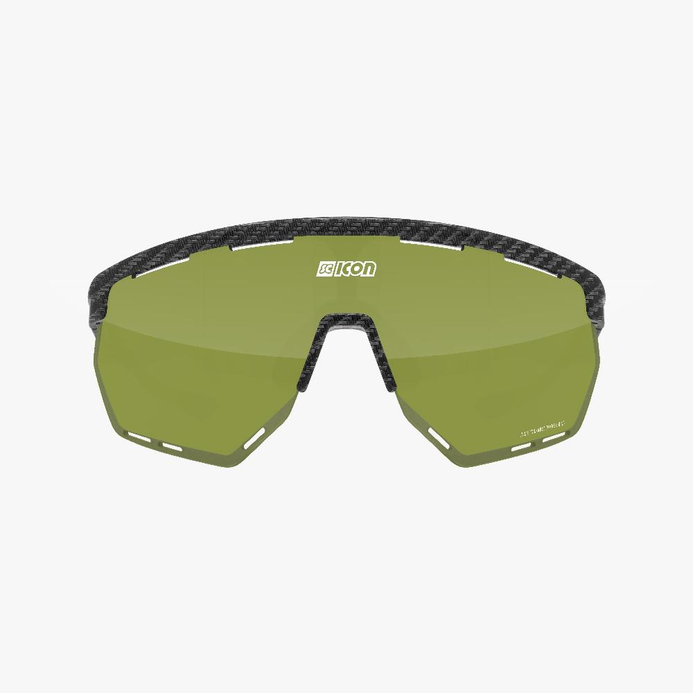Scicon Occhiali Sportivi Aerowing Carbon Opaco/Verde I Più Venduti