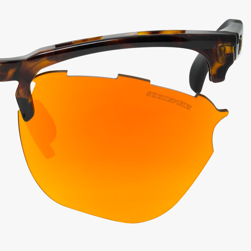 Scicon Occhiali da sole Gravel Tartarugati/Lenti Rosse Specchiate Promozione Limitata