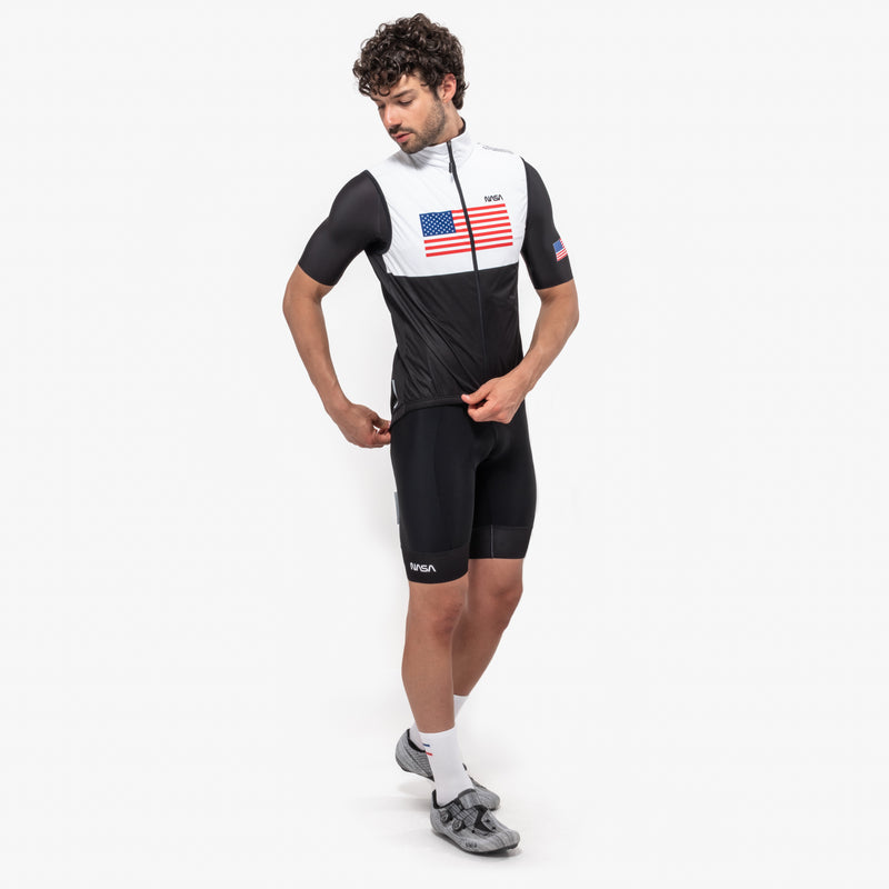 Scicon Gilet Antivento Space Agency10 Nero/Bianco Presa