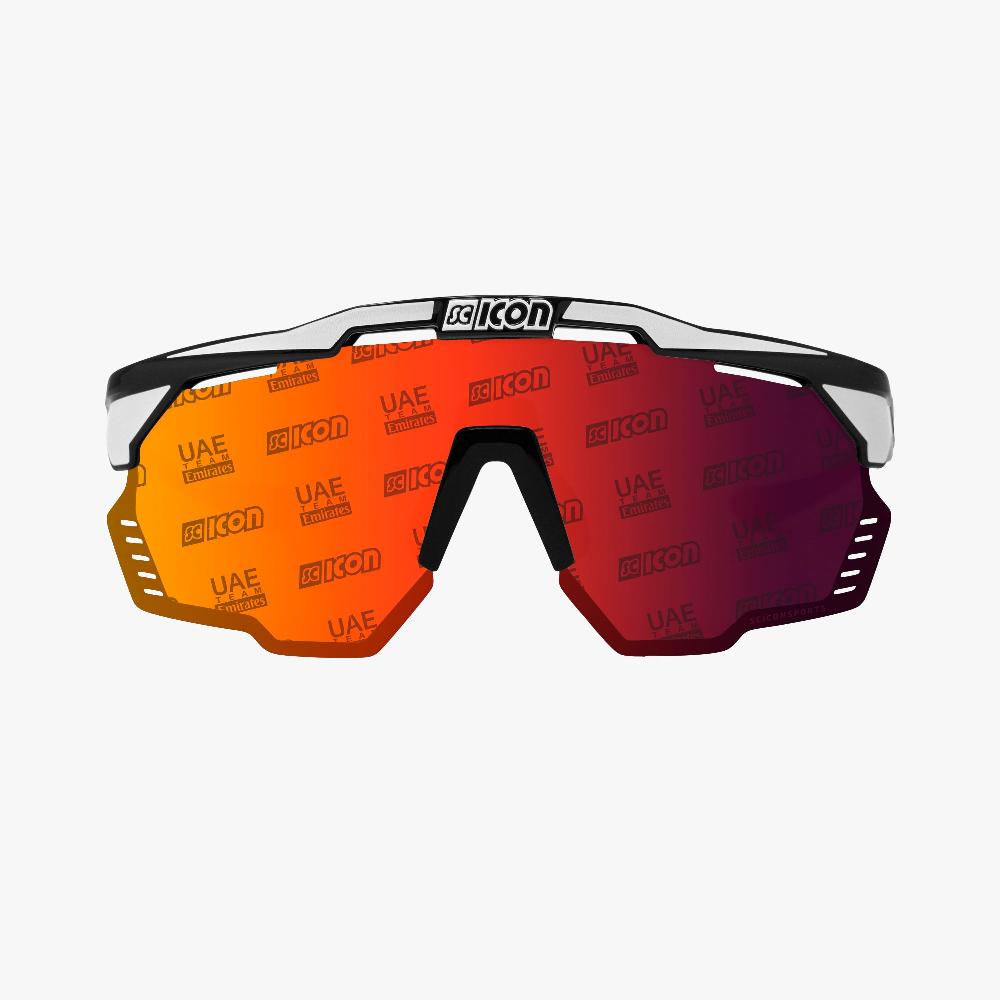 Scicon Occhiali Sportivi Aeroshade Kunken Nero Bianco/Lenti Rosse Economico