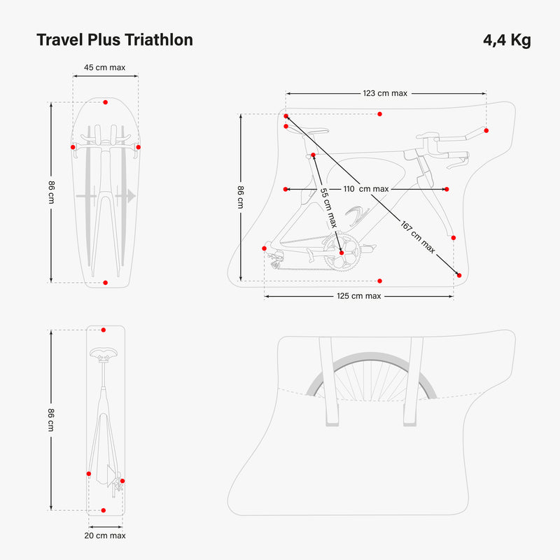Scicon Sacca Porta Bici Travel Plus Triathlon Nera Italia