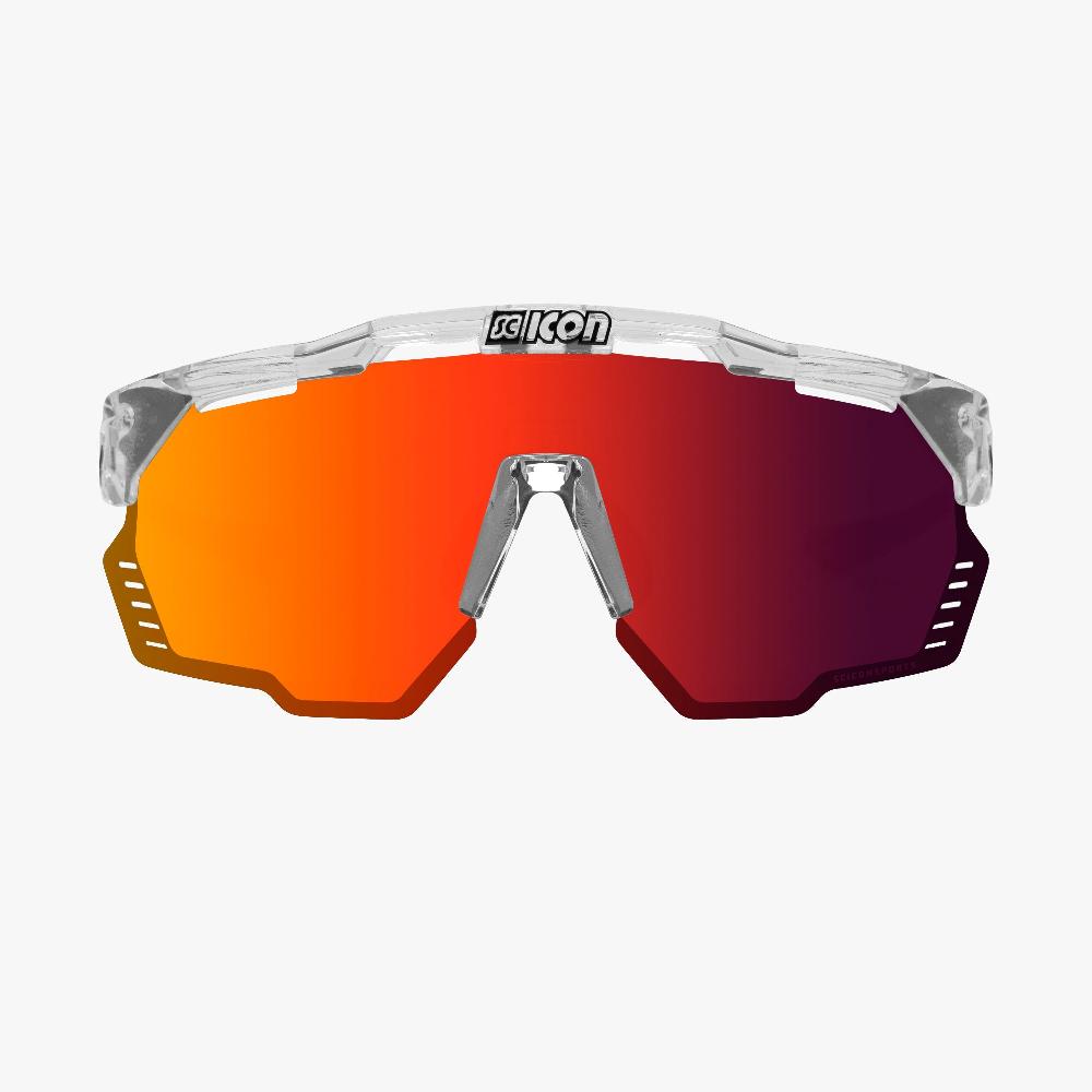 Scicon Aeroshade Kunken Occhiali Ciclismo Cristallo/Rosso Consegna Veloce
