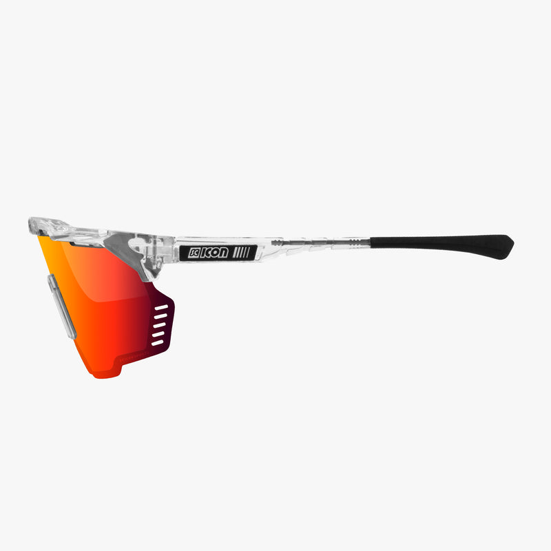 Scicon Aeroshade Kunken Occhiali Ciclismo Cristallo/Rosso Consegna Veloce