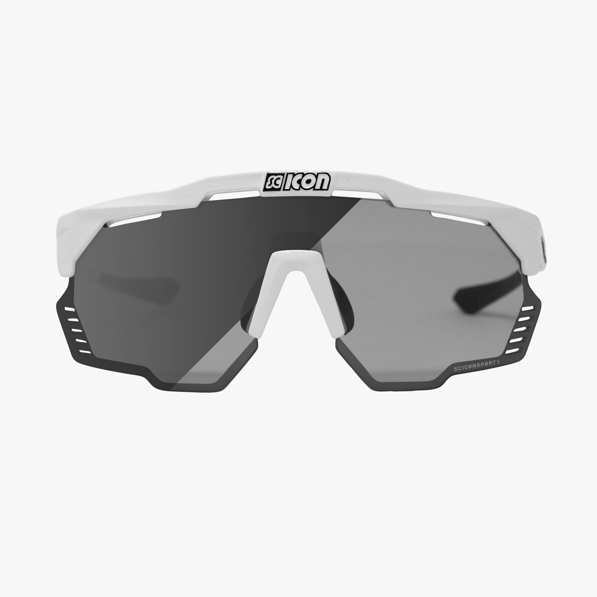 Scicon Aeroshade Kunken Occhiali Ciclismo Bianco/Argento Nuova