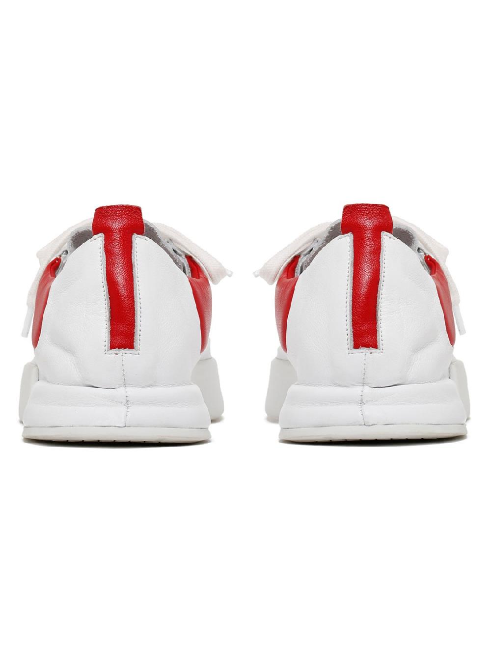 ﻿Silvano Sassetti Sneakers Lavelli bianco e rosso Vendita Economica