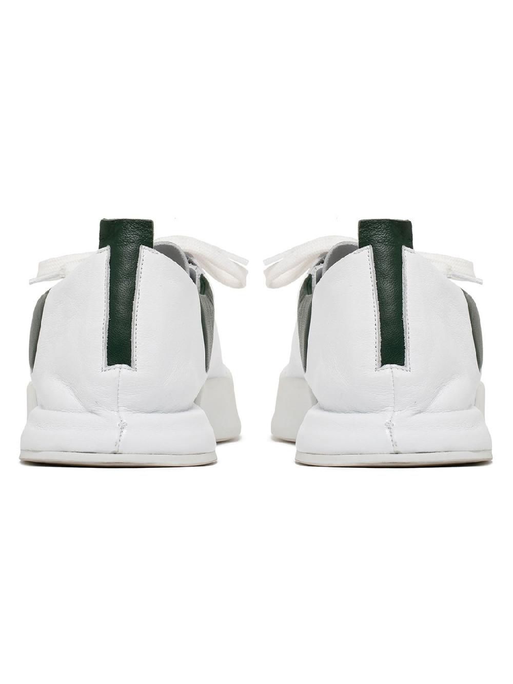 Silvano Sassetti Sneakers Durante bianco e verde Saldi Di Fabbrica