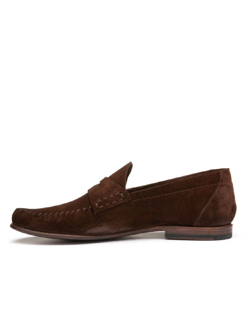 Silvano Sassetti Mocassini Penny in suede marrone Vendite Flash