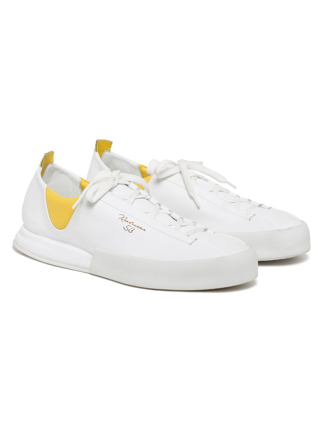 Silvano Sassetti Sneakers Epis bianco e giallo Moda