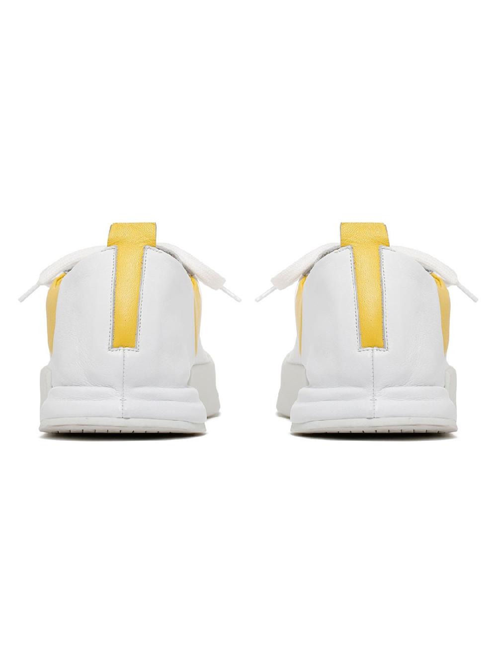Silvano Sassetti Sneakers Epis bianco e giallo Moda