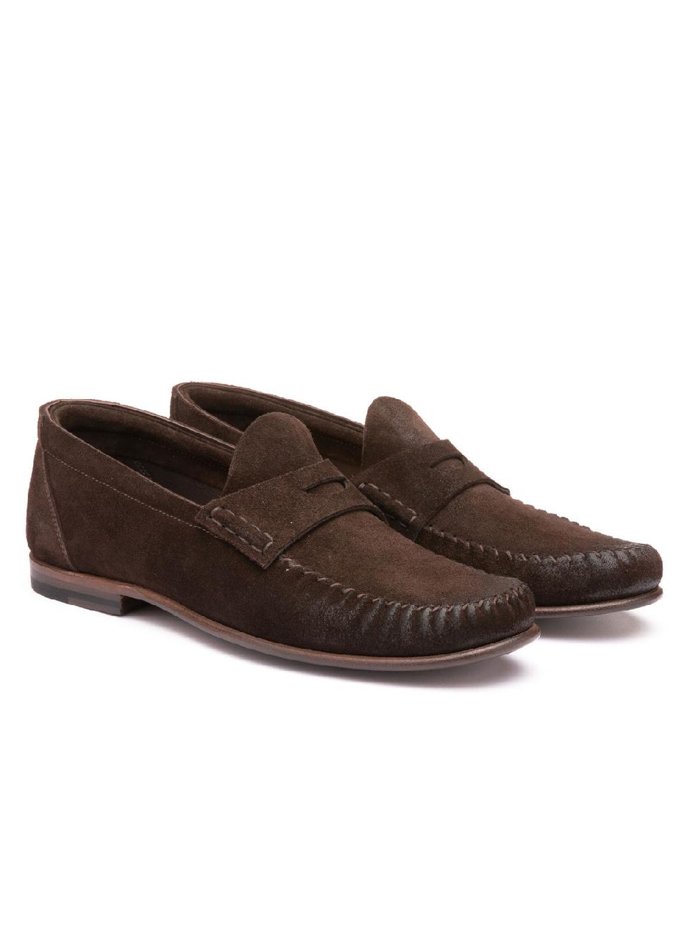 Silvano Sassetti Mocassini Penny in pelle marrone scuro Italy