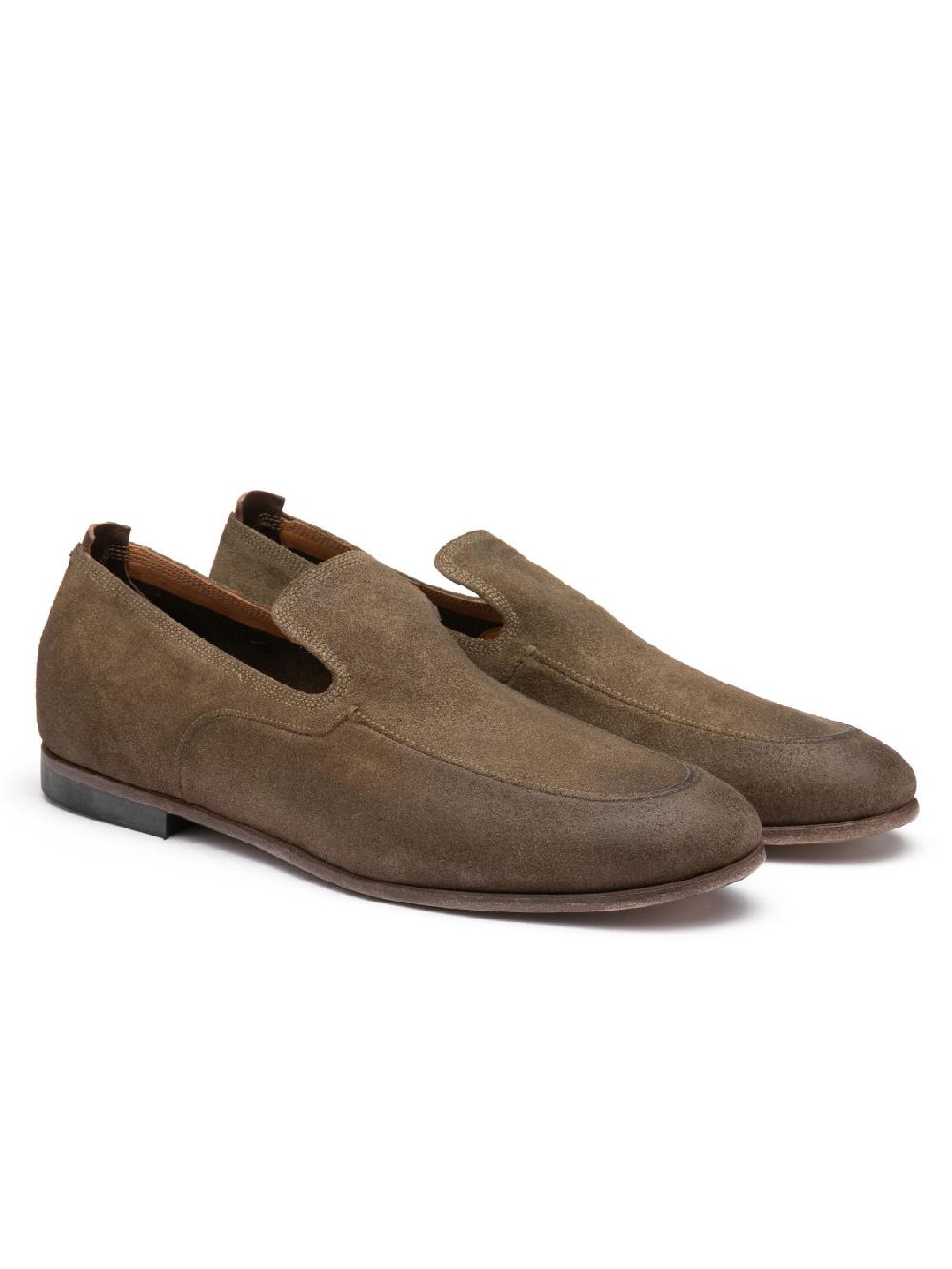 Silvano Sassetti Mocassini in suede color taupe Italia