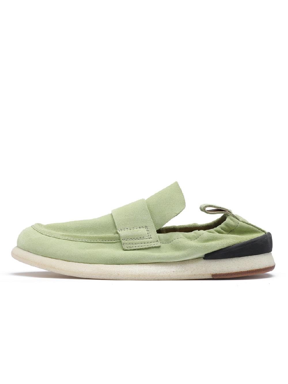 Silvano Sassetti Mocassini in suede verde chiaro Spedizione Gratuita