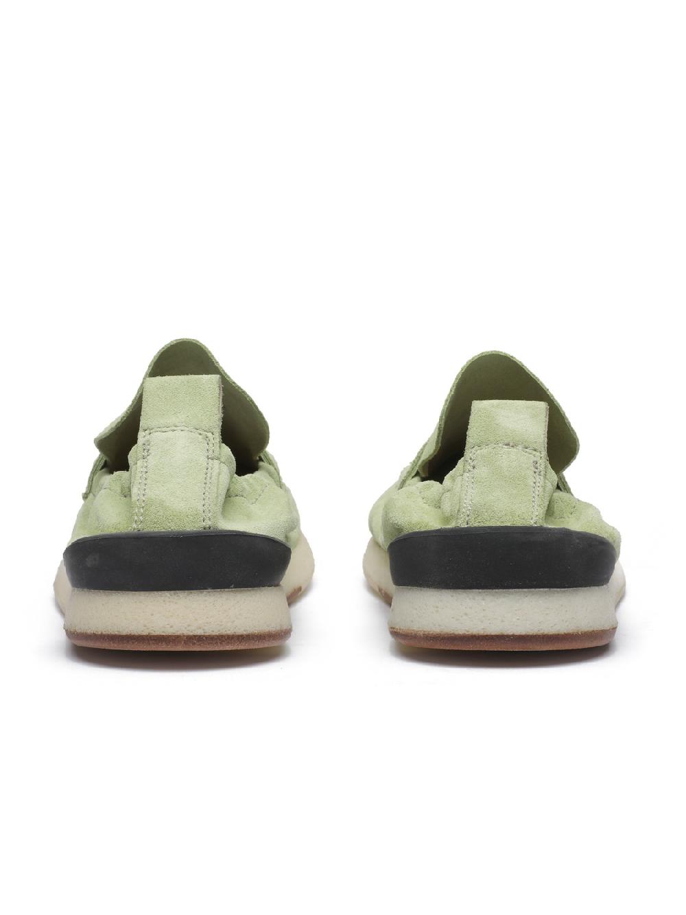 Silvano Sassetti Mocassini in suede verde chiaro Spedizione Gratuita