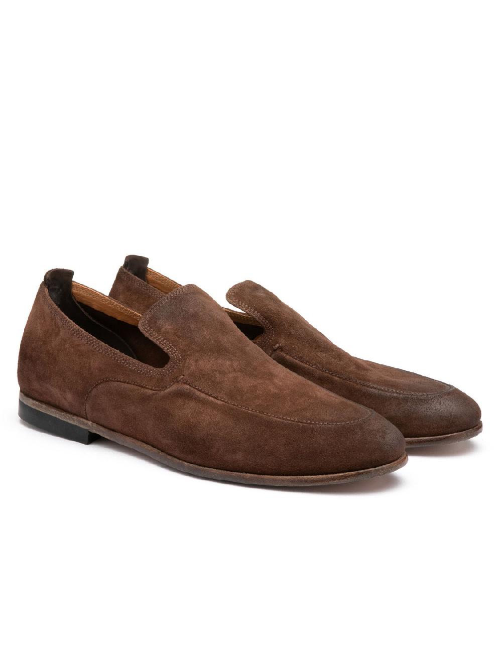 Silvano Sassetti Mocassini in suede marrone Pezzi Unici