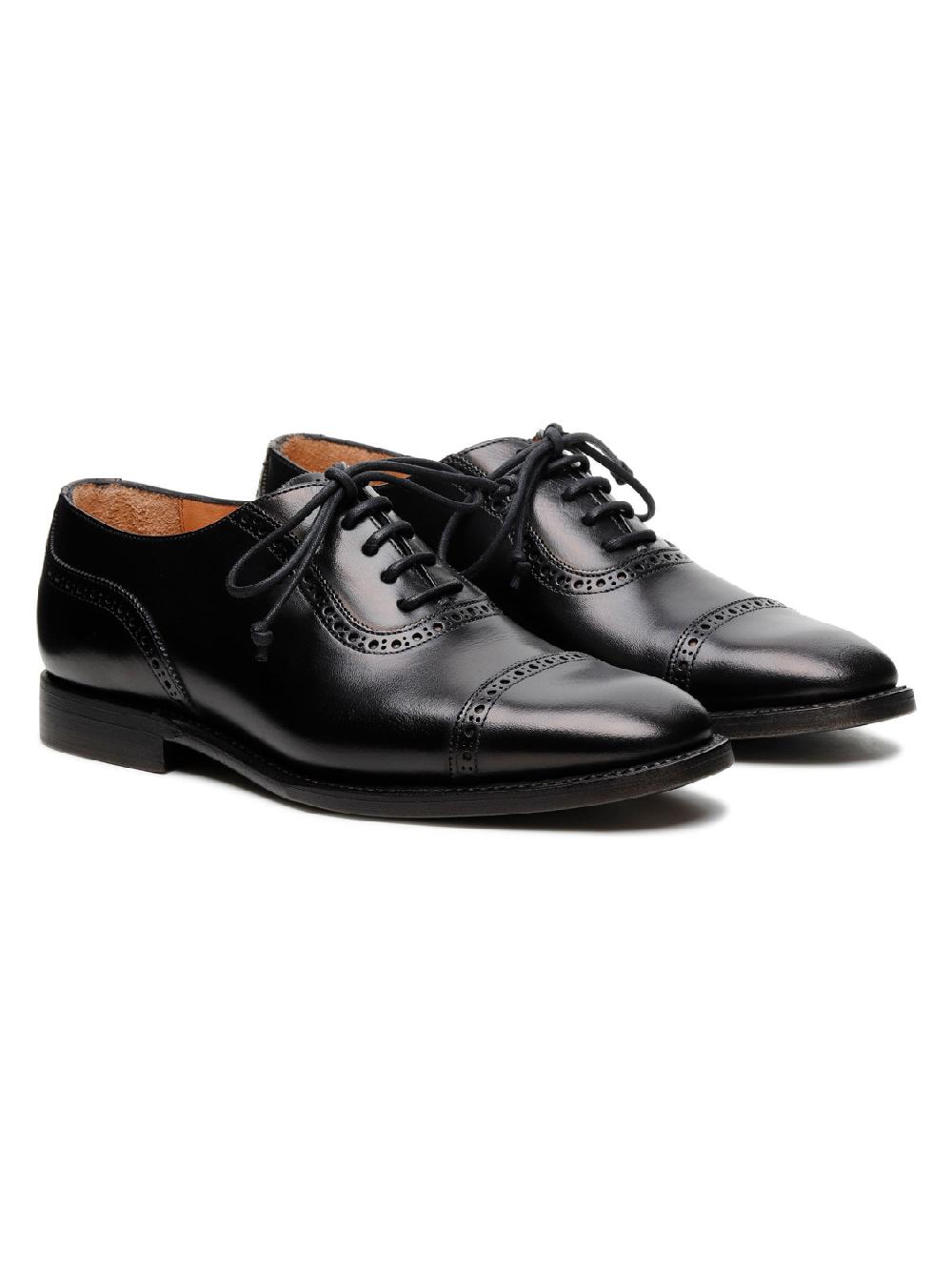 Silvano Sassetti Scarpe stringate Lione in pelle nera Prezzo Ridotto