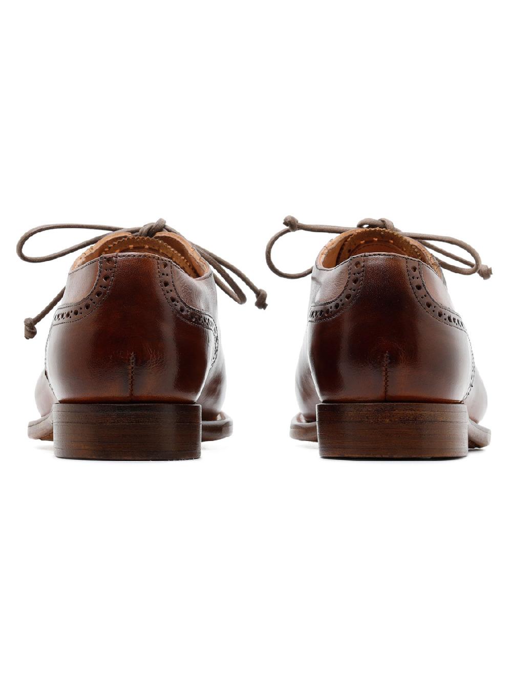 Silvano Sassetti Scarpe stringate Lione in pelle marrone Sottocosto