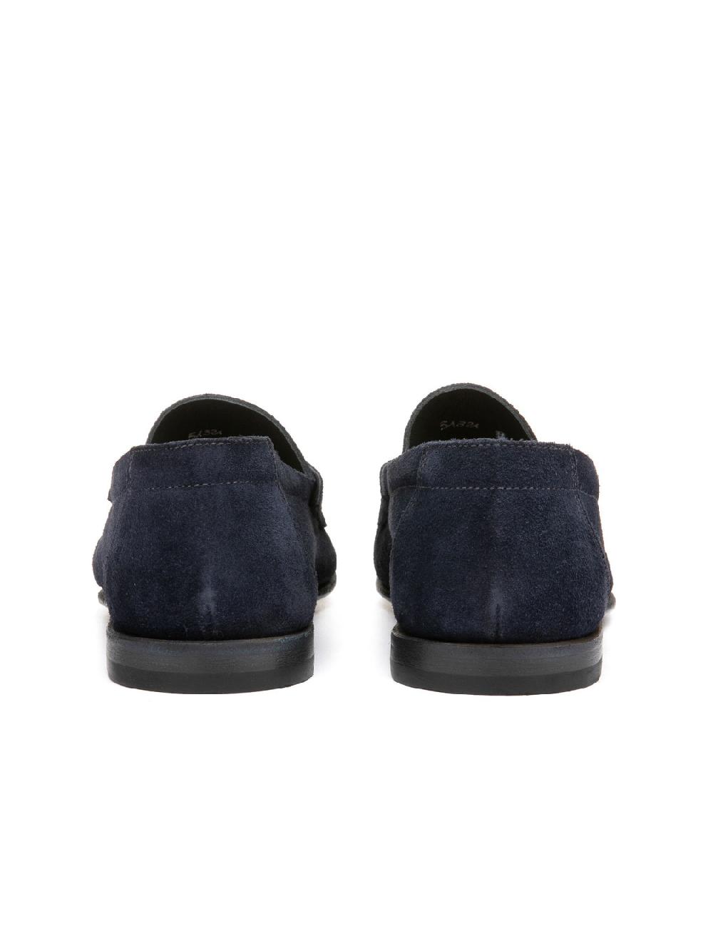 Silvano Sassetti Mocassini Penny in suede navy Presa