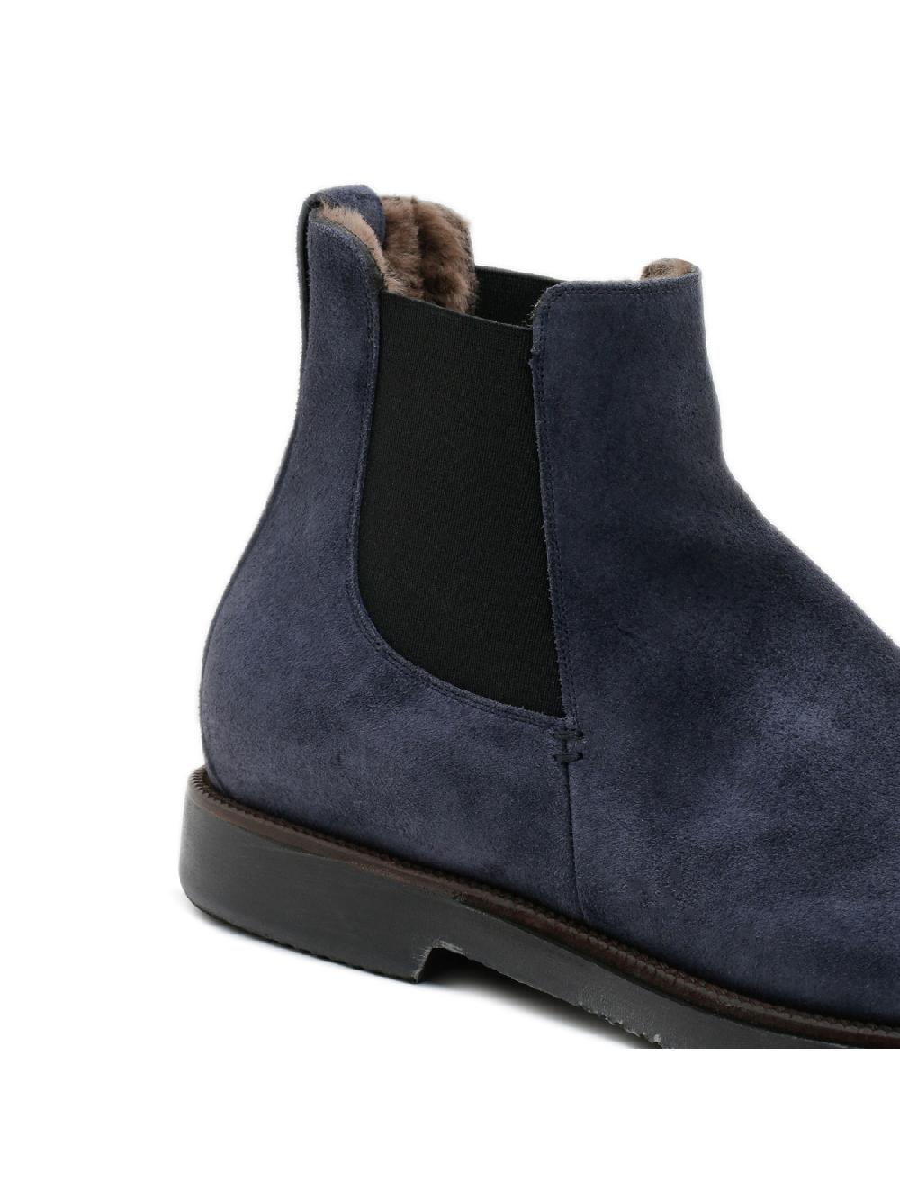 Silvano Sassetti Stivaletti in suede blu Offerte