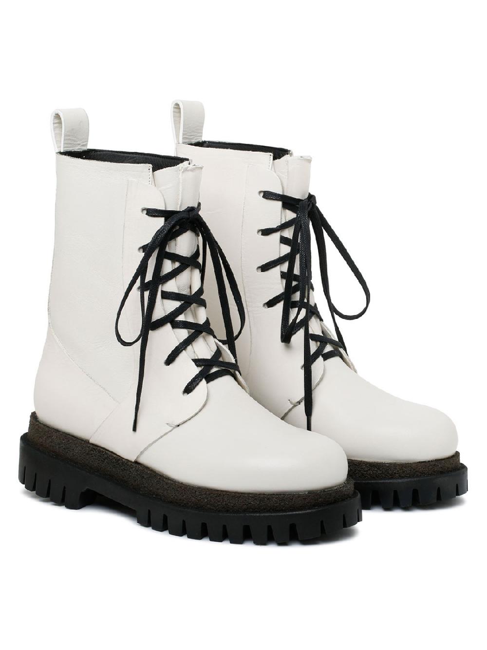Silvano Sassetti Anfibi di colore bianco Saldi Di Fabbrica