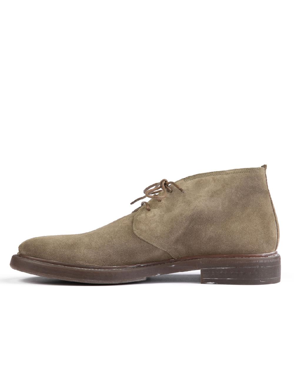 Silvano Sassetti Polacchini in suede color tortora Nuova
