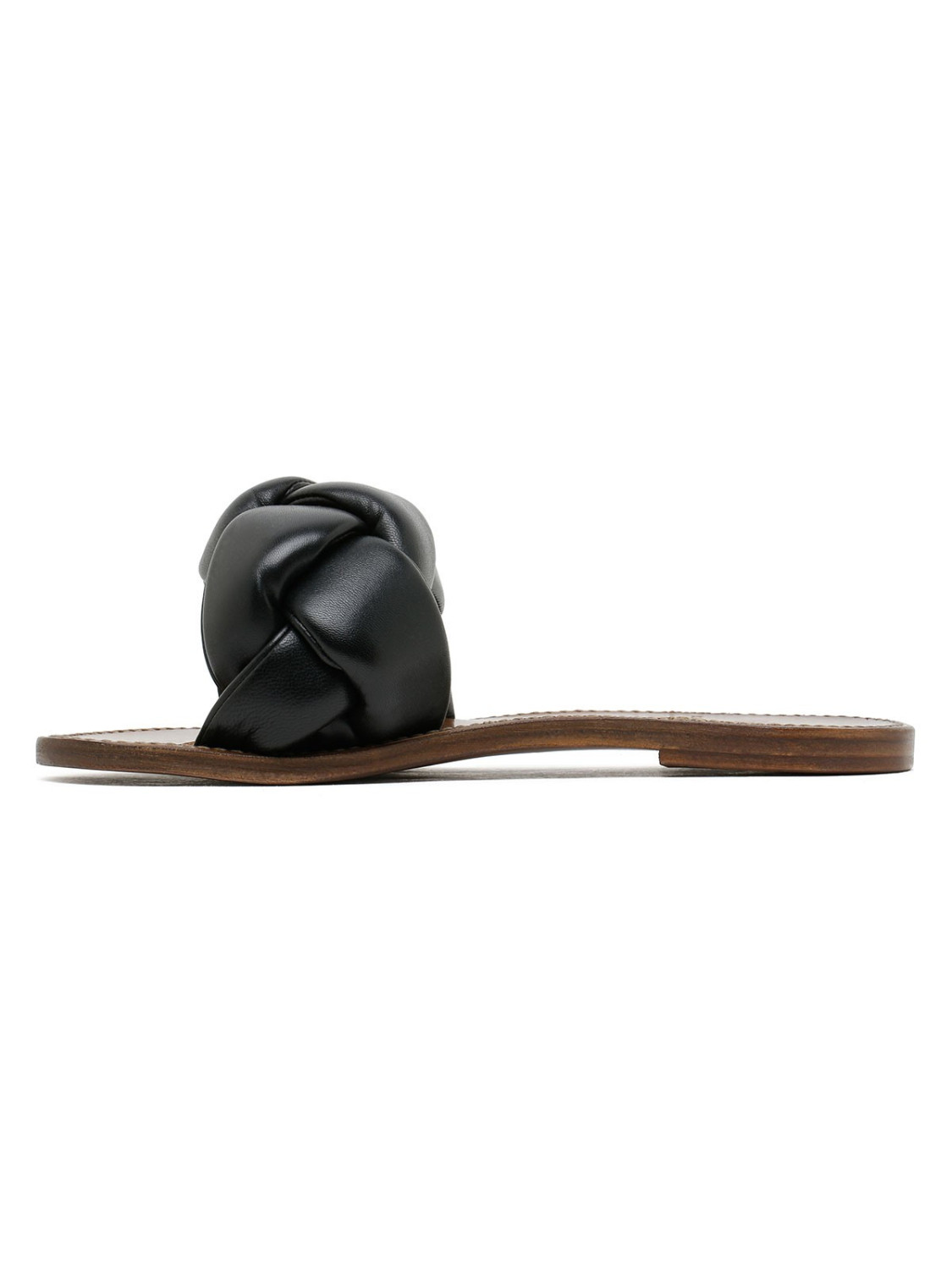 Silvano Sassetti Sandali in pelle intrecciata nera Italy