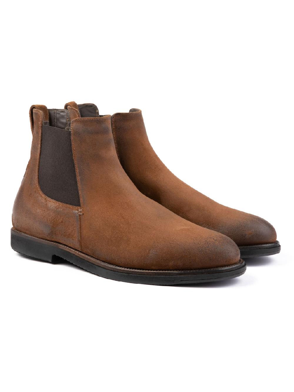 Silvano Sassetti Stivaletti in suede color brandy Italia