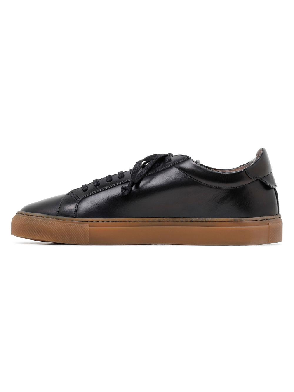 Silvano Sassetti Sneaker Romilly in pelle nera Nuovo