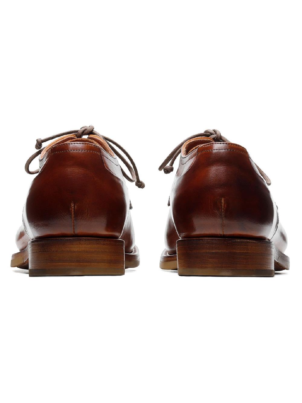Silvano Sassetti Scarpe Derby Zurigo in pelle color brandy Acquista Ora