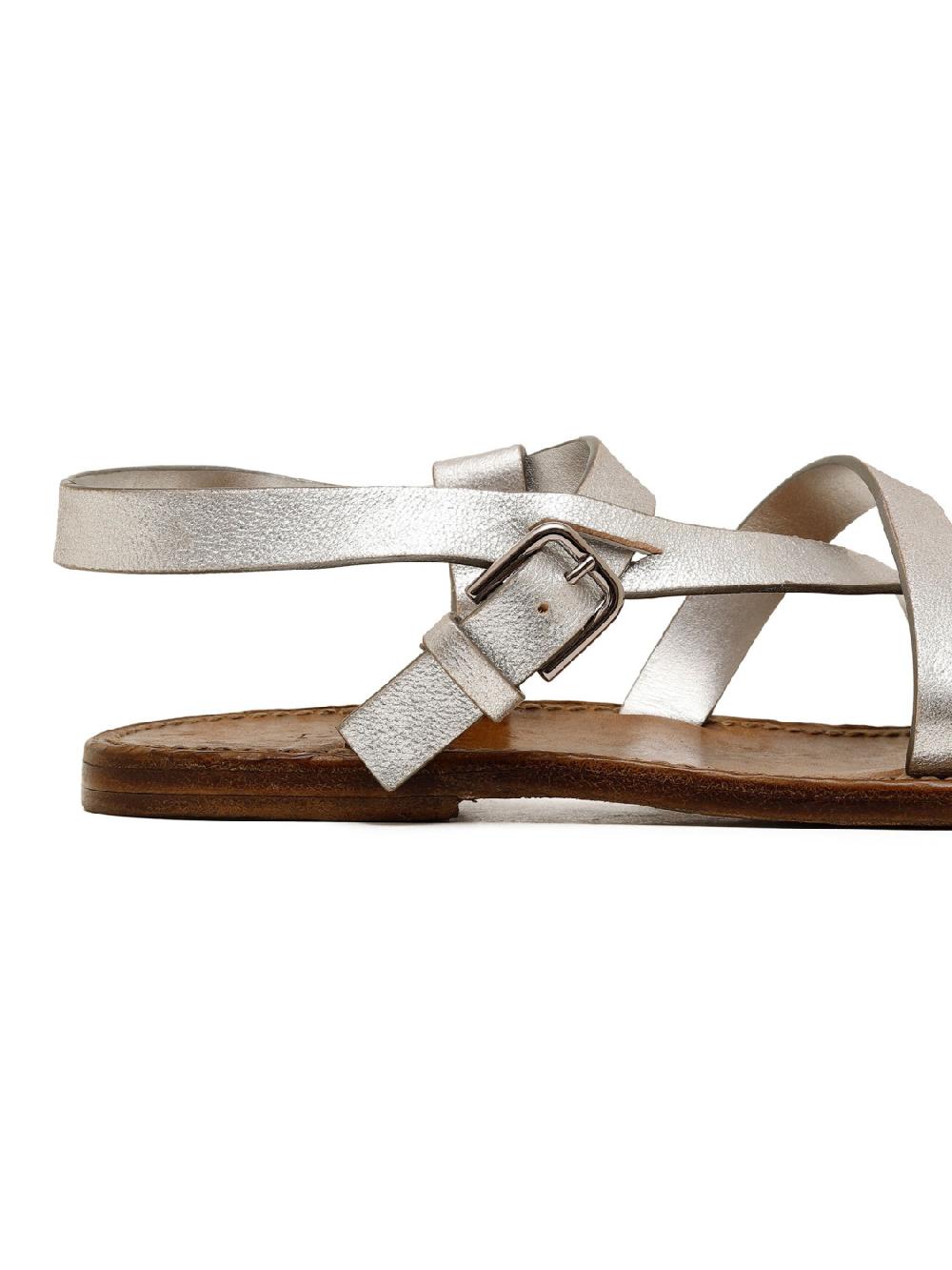 Silvano Sassetti Sandali in pelle color argento Shopping Online