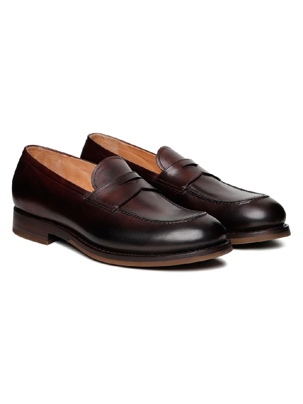 Silvano Sassetti Mocassini Bologna in pelle testa di moro Outlet