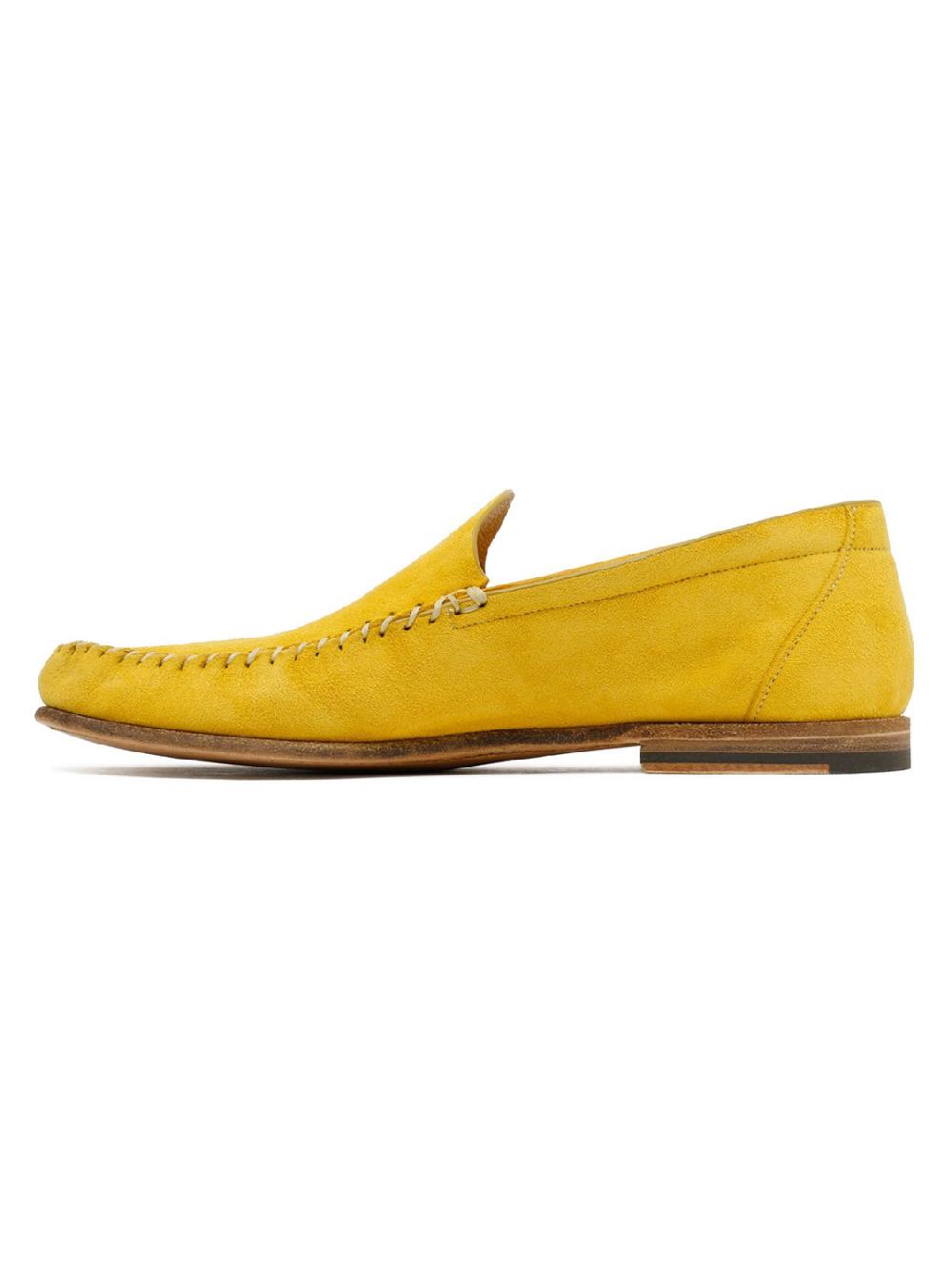 Silvano Sassetti Mocassini in pelle di cervo giallo Saldi