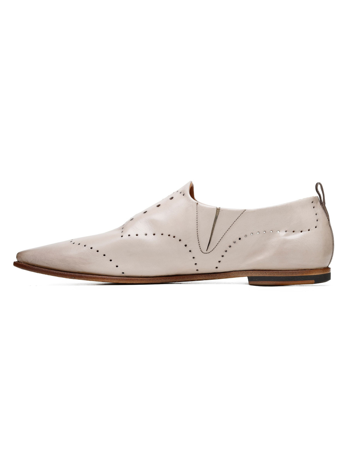 Silvano Sassetti Slippers in pelle color crema Vendita