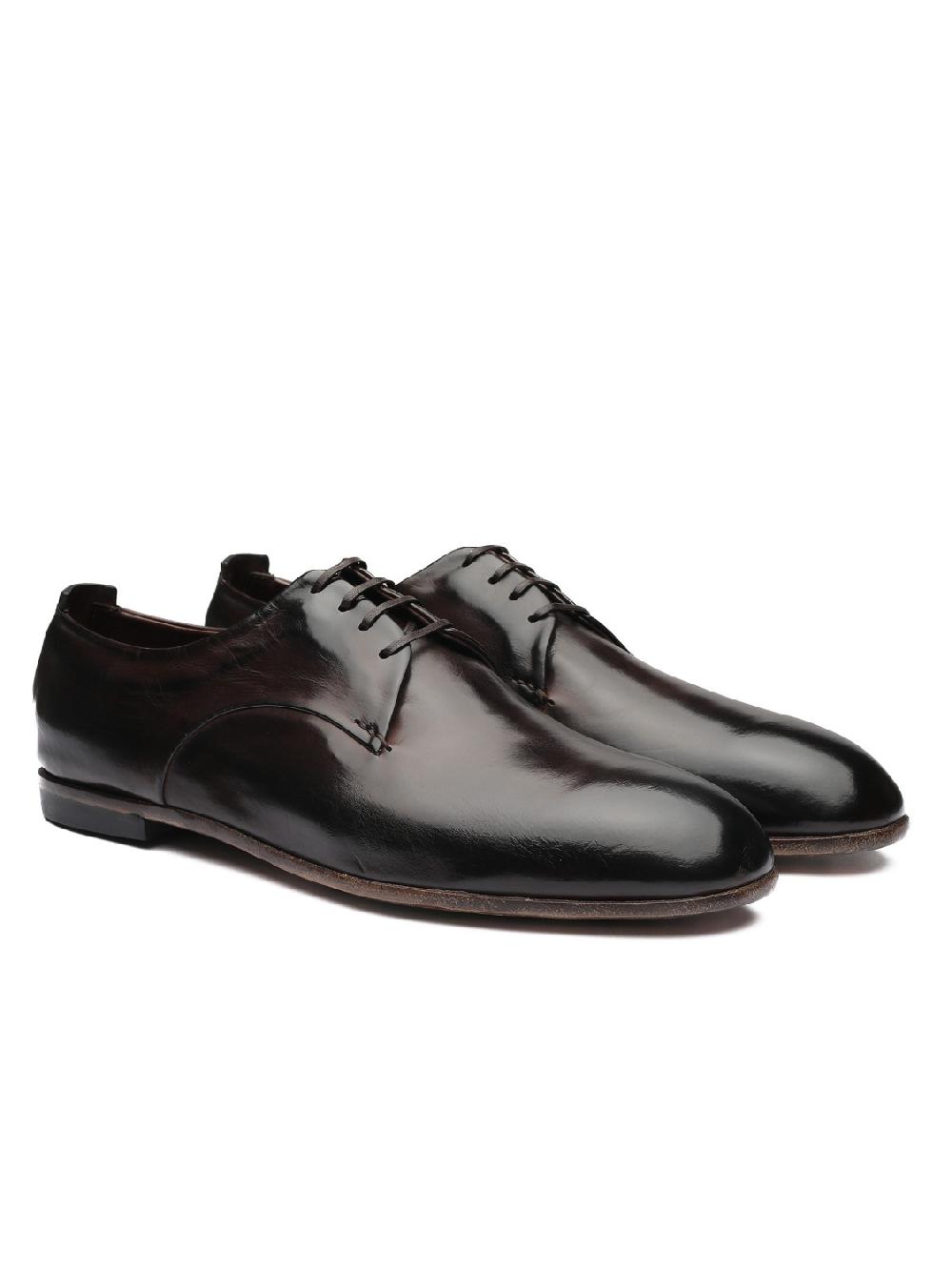 Silvano Sassetti Scarpe Derby in pelle marrone scuro Promozione