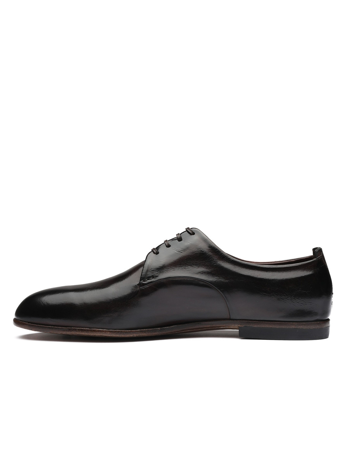 Silvano Sassetti Scarpe Derby in pelle marrone scuro Promozione