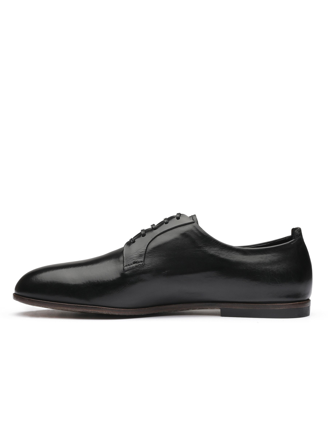 Silvano Sassetti Scarpe Derby in pelle nera Pezzi Unici