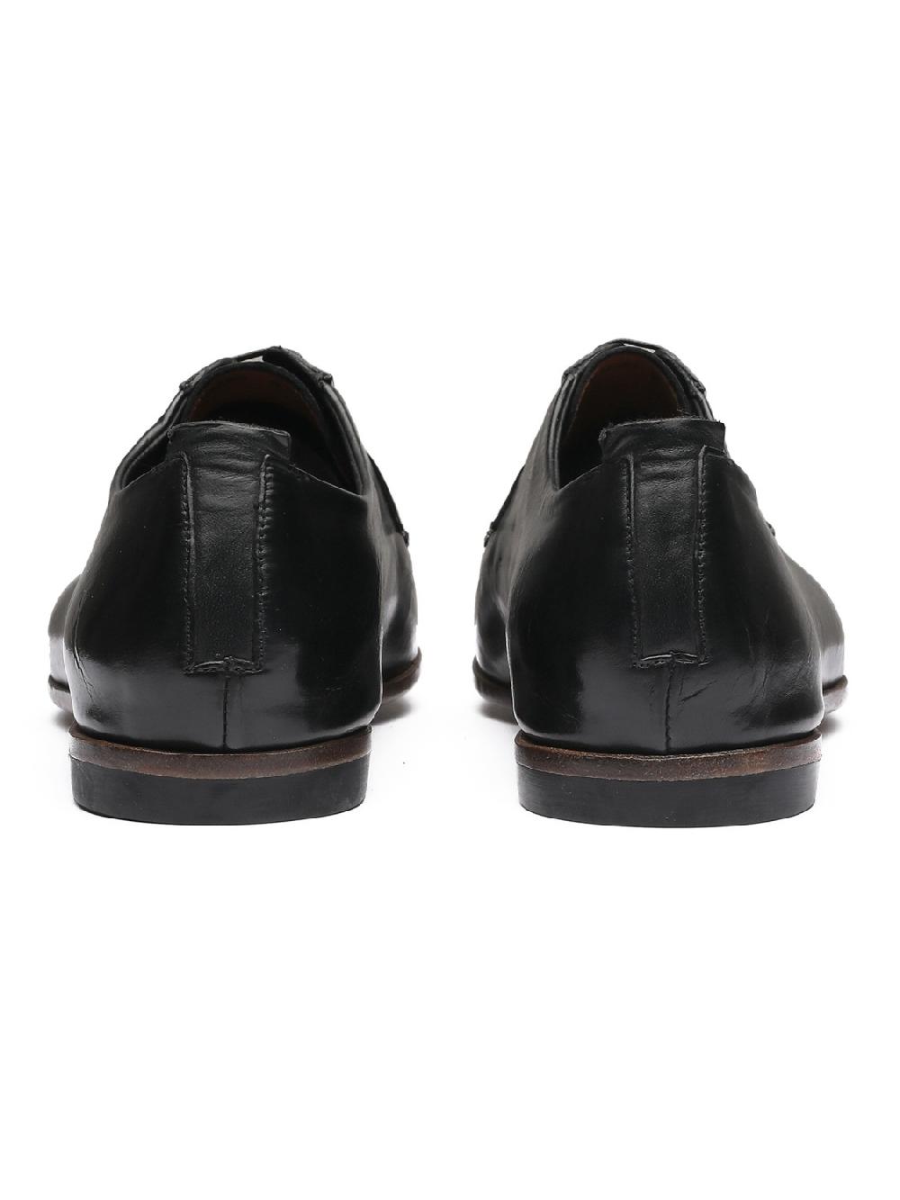 Silvano Sassetti Scarpe Derby in pelle nera Pezzi Unici