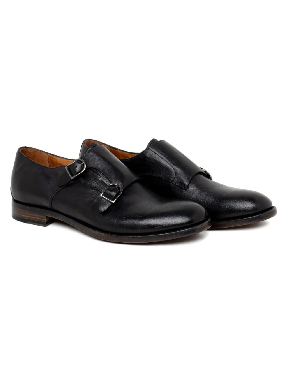 Silvano Sassetti Scarpe monk nere con doppia fibbia Convenienza