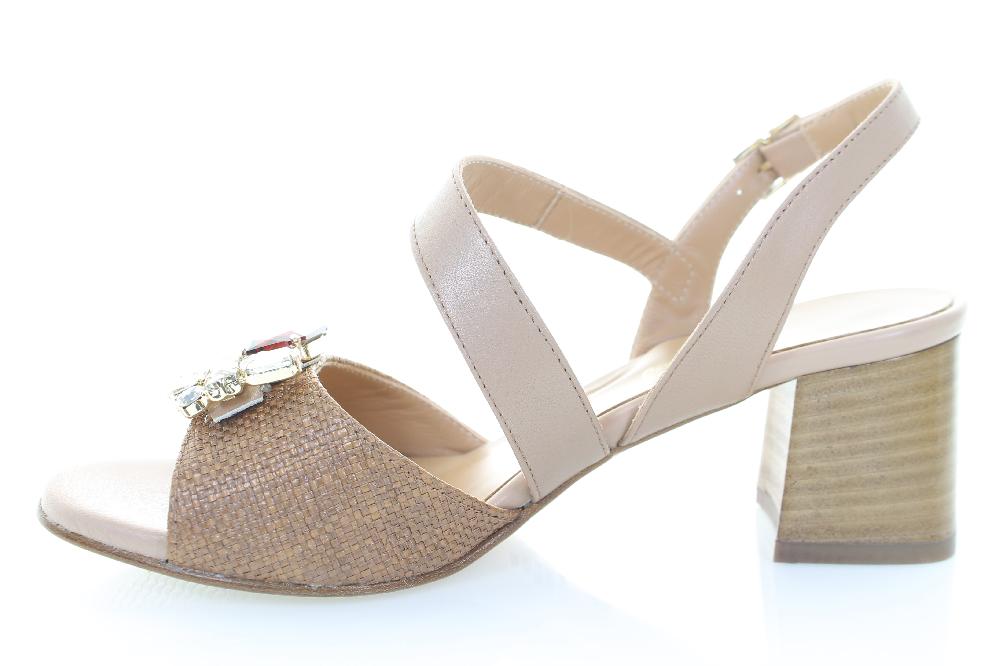 Soffice Sogno Sandalo in pelle e tessuto Fino Al -60%