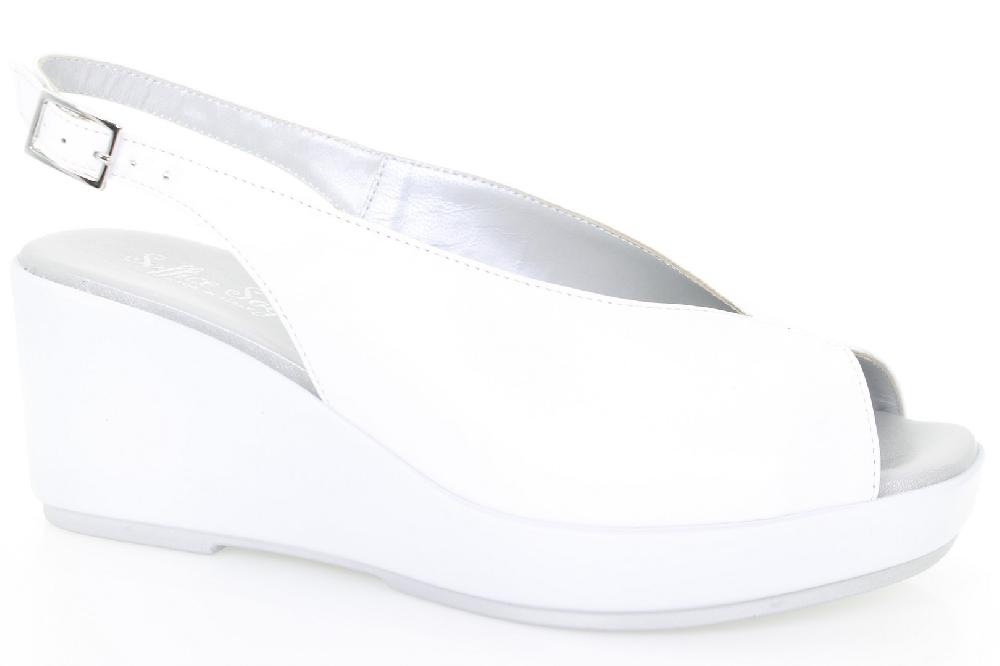 Soffice Sogno Sandalo in pelle su zeppa Shopping Online