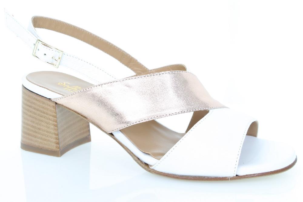 Soffice Sogno Sandalo in pelle tacco cuoio Offerta