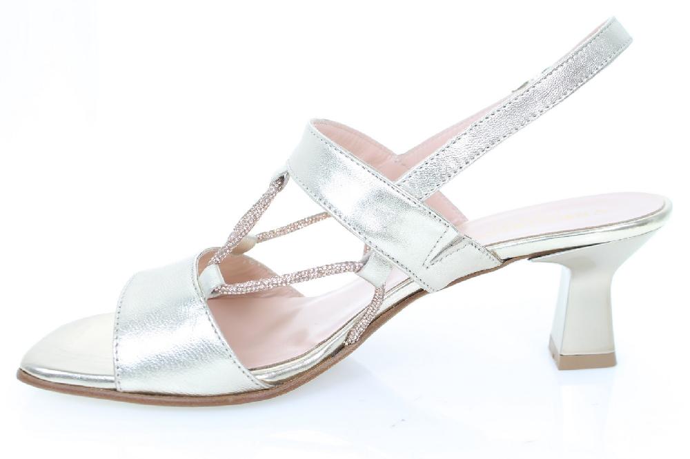 Soffice Sogno Sandalo in pelle laminata In Linea