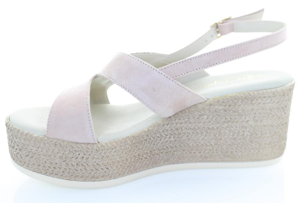 Soffice Sogno Sandalo in pelle e tessuto glitter Shopping Online