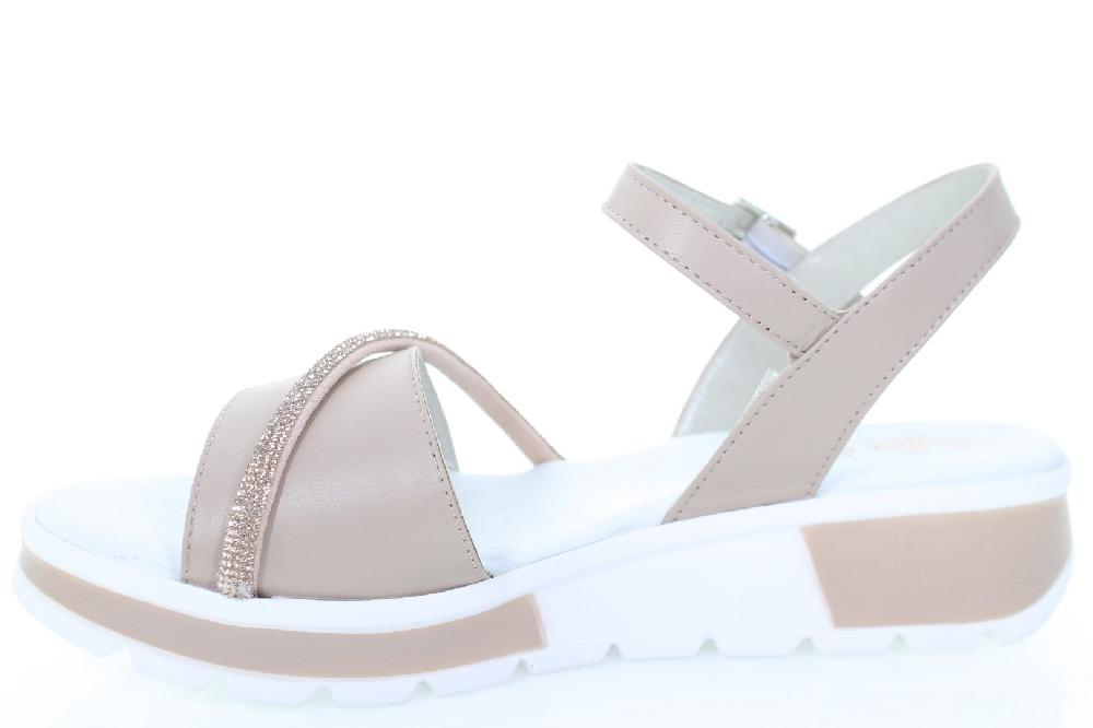 Soffice Sogno Sandalo in pelle con ornamento Outlet