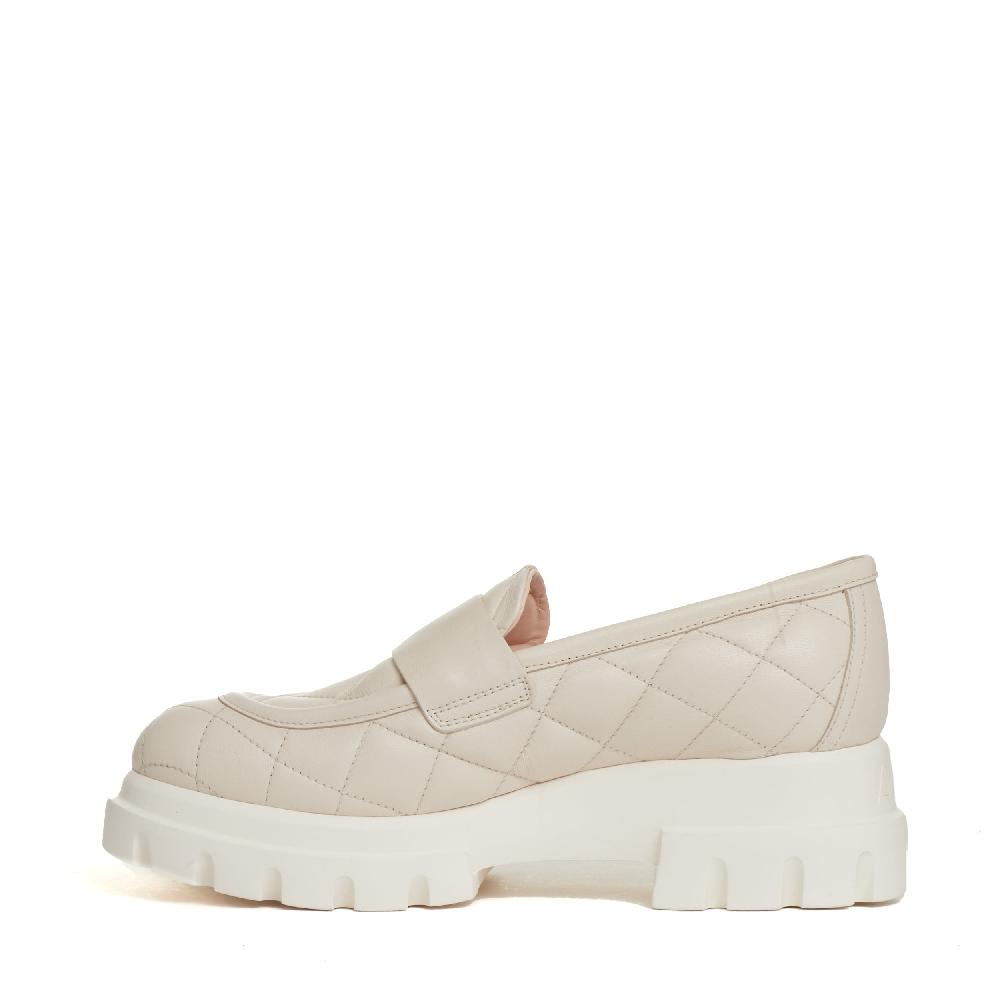 Sorelle Perego mocassino matelasse gesso Saldi Di Fabbrica