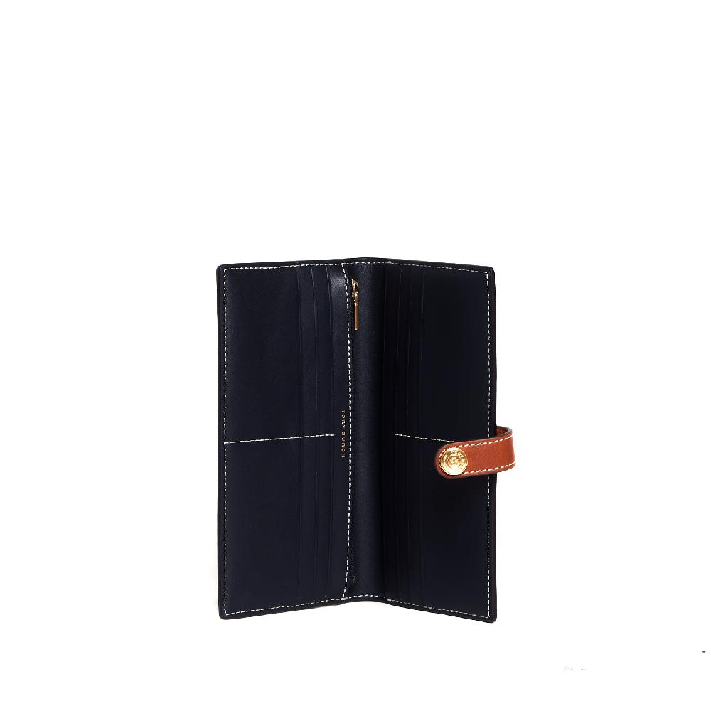 Sorelle Perego zip slim wallet tessuto logo blu I Più Venduti