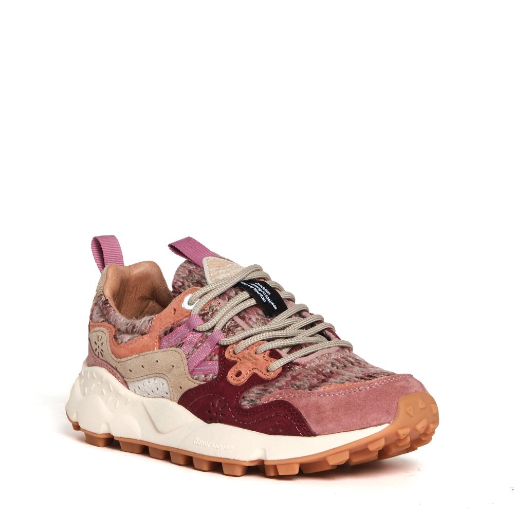 Sorelle Perego sneakers rosa e bordò in lana Nuova